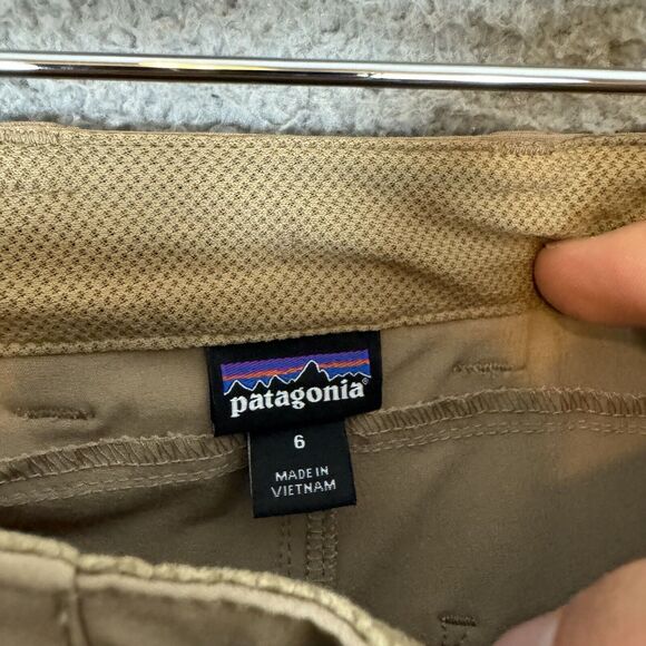 Patagonia Pants Womens 6 Khaki Roll‎ Up Pockets Outdoor Hiking Lightweight - Picture 8 of 9